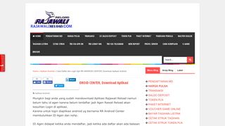 
                            3. Cara Daftar dan Login Apk RR ANDROID CENTER ... - Rajawali Reload