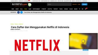
                            11. Cara Daftar dan Menggunakan Netflix di Indonesia - Kompas.com