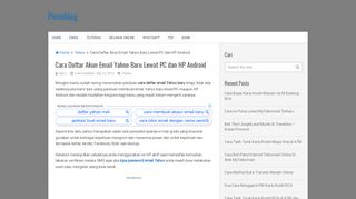 
                            9. Cara Daftar Email Yahoo Baru - Penablog