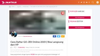 
                            10. Cara Daftar GO-JEK Online 2019 | Bisa Langsung dari HP ...