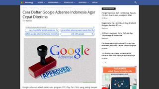 
                            9. Cara Daftar Google Adsense Indonesia Agar Cepat Diterima