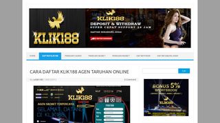 
                            11. CARA DAFTAR KLIK188 AGEN TARUHAN ONLINE TERPERCAYA