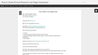 
                            12. Cara Daftar Lost Saga Korea | How to Great ID And Pasword Lost ...