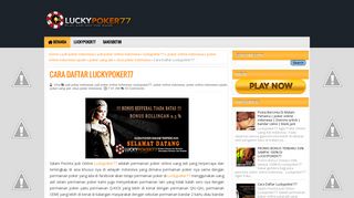 
                            11. Cara Daftar Luckypoker77 | Luckypoker77 Poker Terpercaya