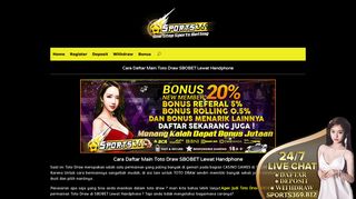 
                            5. Cara Daftar Main Toto Draw SBOBET Lewat Handphone