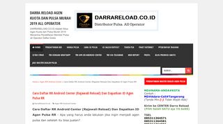 
                            8. Cara Daftar RR Android Center (Rajawali Reload) Dan Dapatkan ID ...