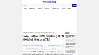 
                            12. Cara Daftar SMS Banking BTN Melalui Mesin ATM