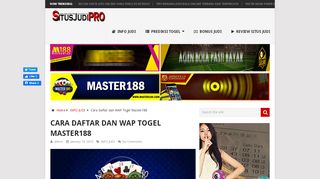 
                            12. Cara Daftar Togel Master188 - Situs Judi PRO