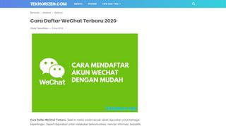 
                            3. Cara Daftar WeChat Dengan Mudah Terbaru 2019 - TeknoRizen.com