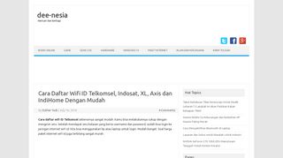 
                            9. Cara Daftar Wifi ID Telkomsel, Indosat, XL, Axis dan IndiHome ...