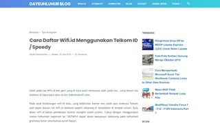 
                            11. Cara Daftar Wifi.id Menggunakan Telkom ID / Speedy - Dayeuhluhur.net