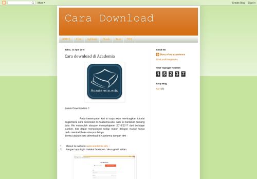 
                            11. Cara Download: Cara download di Academia