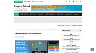 
                            8. Cara Download dan Login Masuk Aplikasi - Propana Reload Pulsa