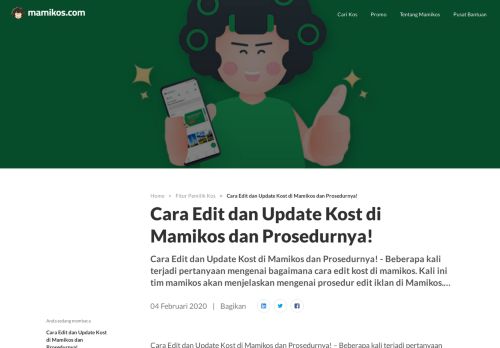 
                            2. Cara edit Kost di mamikos dan Prosedurnya! - Mamikos Info