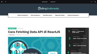 
                            12. Cara Fetching Data API di ReactJS | Koding Indonesia