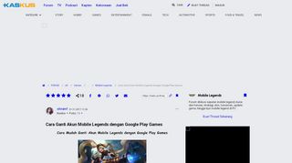 
                            8. Cara Ganti Akun Mobile Legends dengan Google Play Games | KASKUS