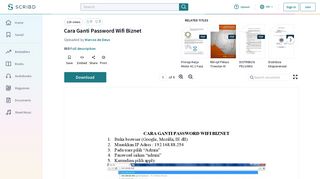 
                            10. Cara Ganti Password Wifi Biznet - Scribd