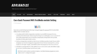 
                            2. Cara Ganti Password WiFi FirstMedia melalui Setting | AdrianoizE