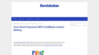 
                            7. Cara Ganti Password WiFi FirstMedia melalui Setting | Barutahukan