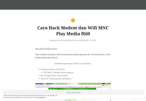 
                            5. Cara Hack Modem dan Wifi MNC Play Media f660 – Tutorial ...