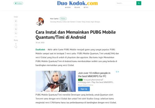 
                            8. Cara Instal dan Memainkan PUBG Mobile Quantum/Timi di Android ...