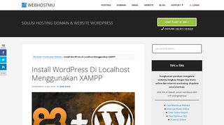 
                            3. Cara Install WordPress di Localhost Menggunakan XAMPP