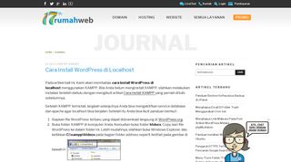 
                            7. Cara Install WordPress di Localhost | Rumahweb's News, Article ...