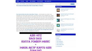 
                            8. Cara Internet Gratis Axis Hitz Yonder Music Terbaru | Trik & Cara ...