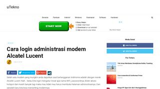 
                            1. Cara login administrasi modem Alcatel Lucent – uTekno