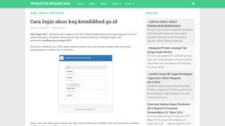 
                            8. Cara login akun ksg.kemdikbud.go.id - Operator Nusantara