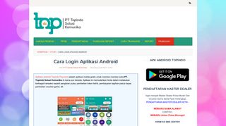 
                            10. Cara Login Aplikasi Android Topindo Pulsa | PT Topindo Solusi ...