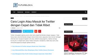 
                            4. Cara Login Atau Masuk ke Twitter dengan Cepat dan Tidak Ribet ...