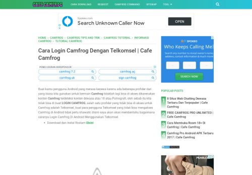 
                            5. Cara Login Camfrog Dengan Telkomsel | Cafe Camfrog