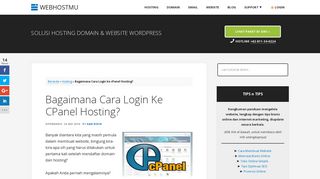 
                            12. Cara Login cPanel Hosting - Webhostmu