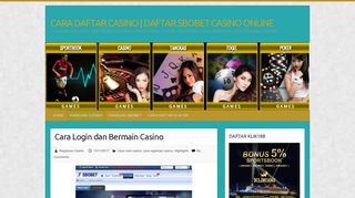 
                            5. Cara Login dan Bermain Casino - Cara Daftar Casino