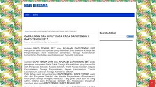 
                            5. CARA LOGIN DAN INPUT DATA PADA DAPOTENDIK / DAPO ...