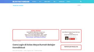 
                            5. Cara Login di Kelas Maya Rumah Belajar Kemdikbud | Pak Pandani ...