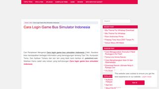 
                            12. Cara Login Game Bus Simulator Indonesia - Tips Trik
