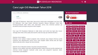 
                            12. Cara Login GIS Madrasah Tahun 2018 - OPS SEKOLAH INDONESIA