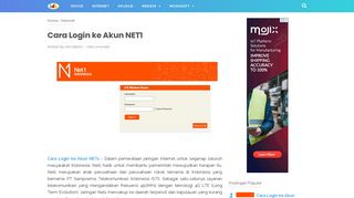 
                            5. Cara Login ke Akun NET1 - iLink dot Kom