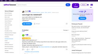 
                            3. cara login ke roketmail? | Yahoo Answers