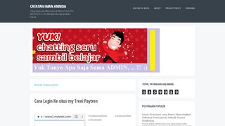 
                            4. Cara Login Ke situs my Treni Paytren - Catatan Iman Annida