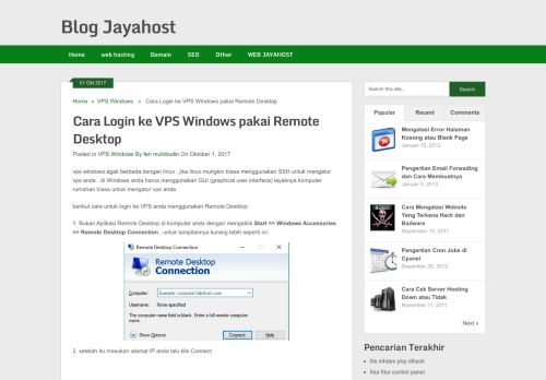 
                            3. Cara Login ke VPS Windows pakai Remote Desktop - Blog Jayahost