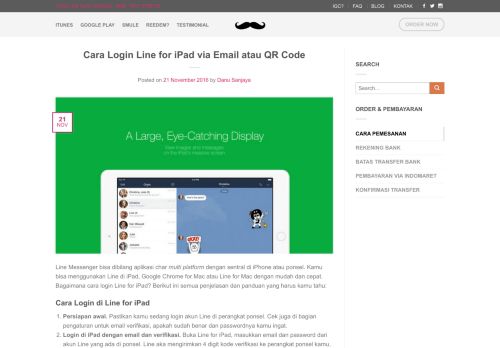 
                            10. Cara Login Line for iPad via Email atau QR Code - iTunes Gift Card ...