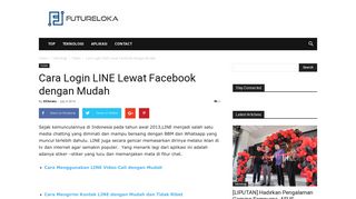 
                            12. Cara Login LINE Lewat Facebook dengan Mudah | Futureloka
