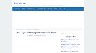 
                            9. Cara Login Line PC dengan Barcode Lewat iPhone - Bali-Developer