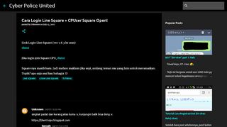 
                            5. Cara Login Line Square + CPUser Square Open! - Cyber Police United