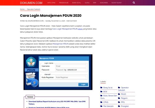 
                            13. Cara Login Manajemen PDUN 2019 - DOKUMEN.COM