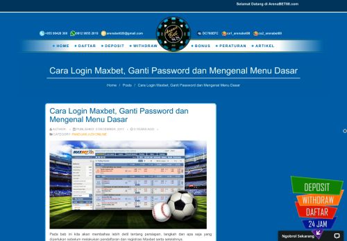 
                            12. Cara Login Maxbet, Ganti Password dan Mengenal Menu Dasar ...