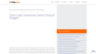 
                            9. Cara Login Membuka Dasbor Blog di Blogger - blogernas